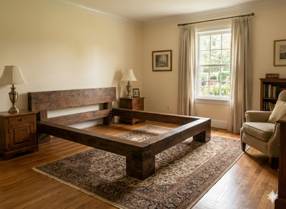 Łóżko jesionowe Model Harmony - detal konstrukcji